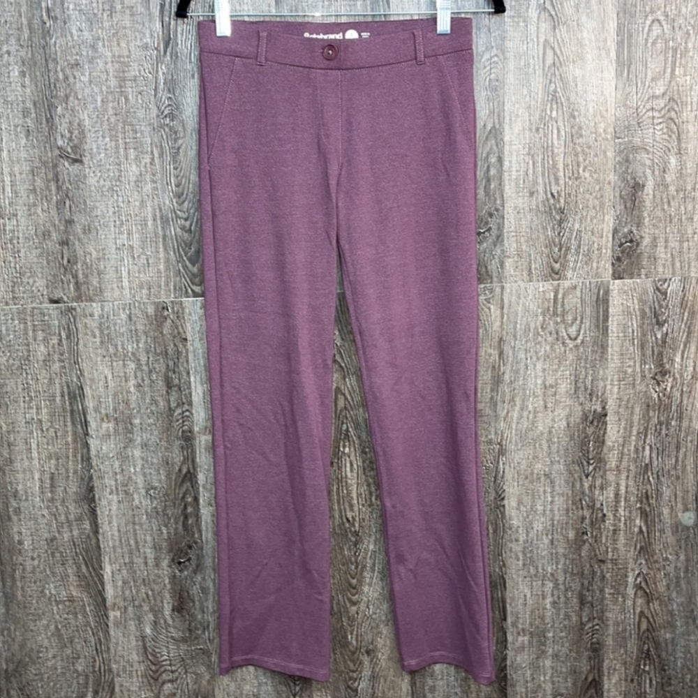 Betabrand Purple/Maroon Heathered Yoga Dress Pant Small Petite